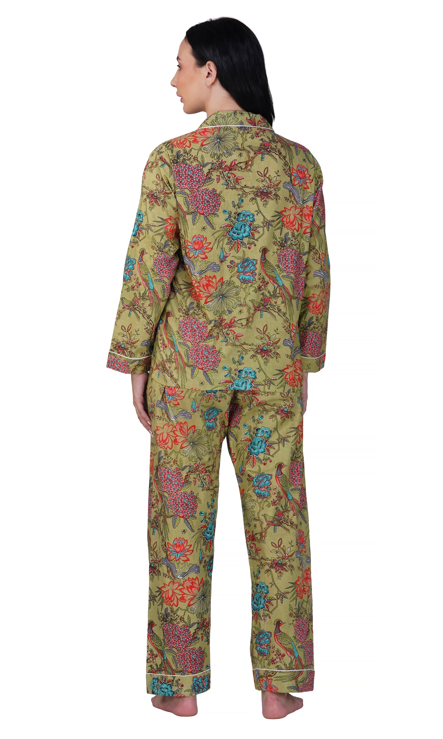 Jungle Majesty: 3-Piece Peacock Pajama Set