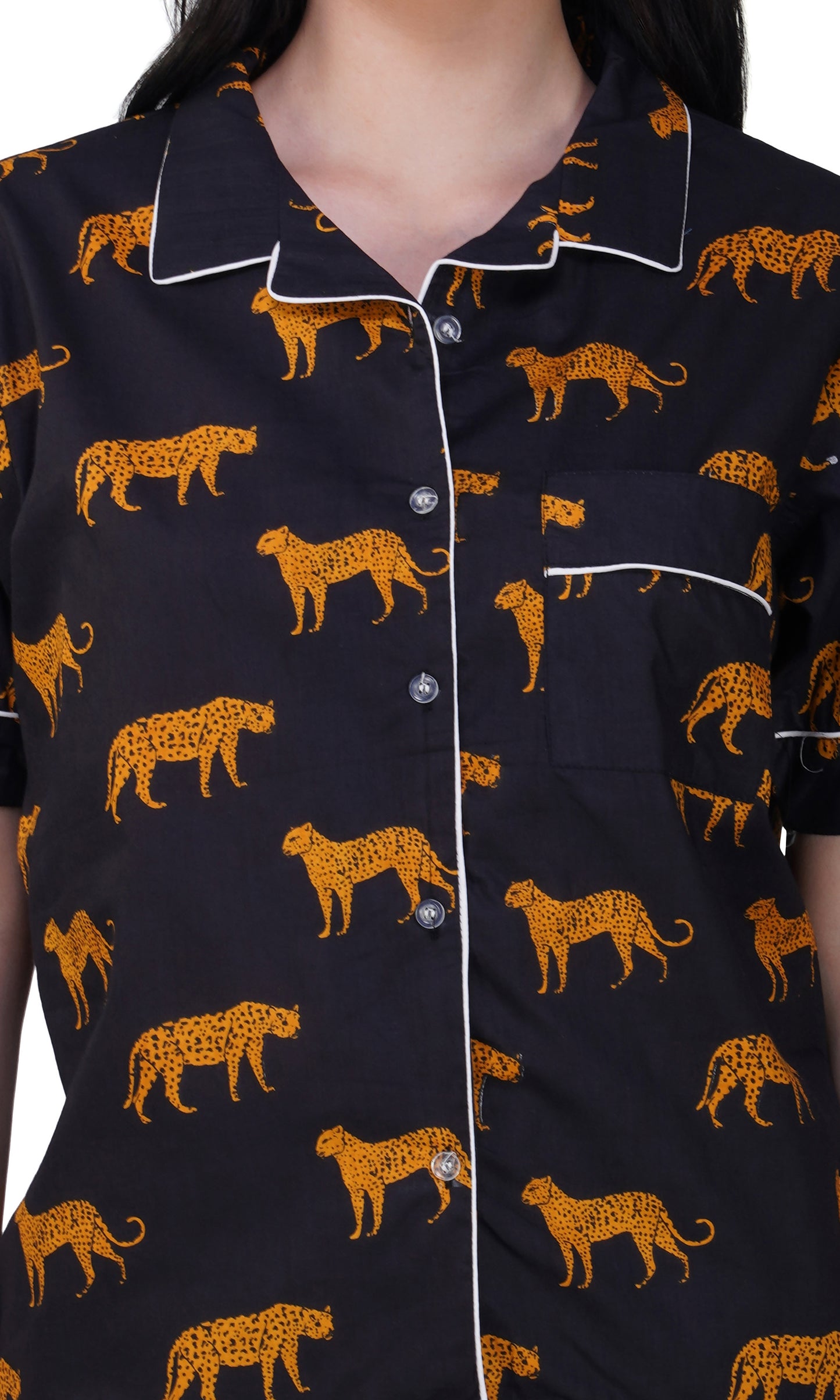 Leopard Luxe: 3-Piece shorts Pajama Set