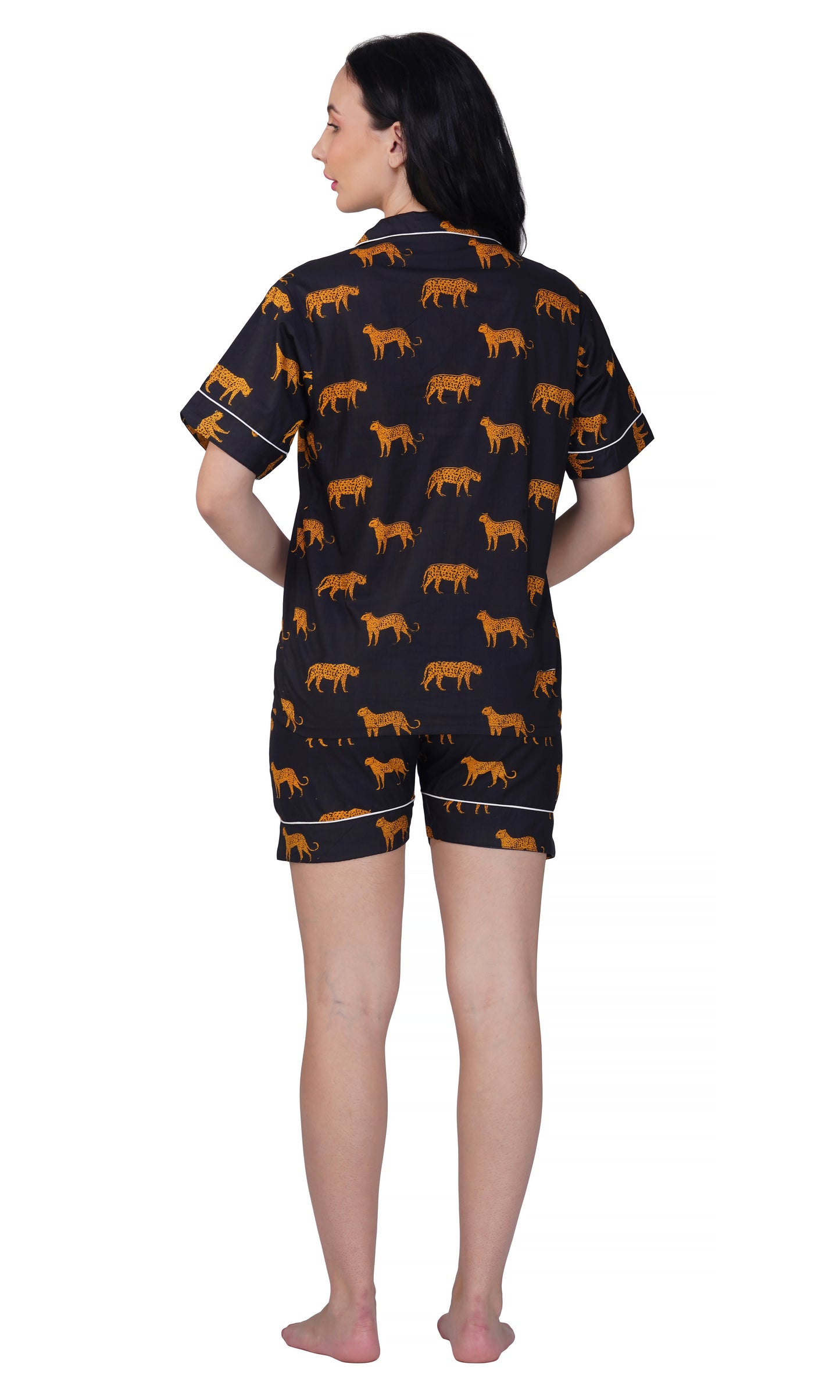 Leopard Luxe: 3-Piece shorts Pajama Set