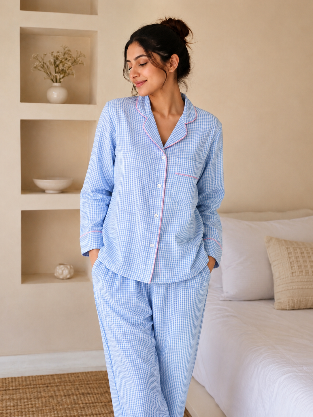 Bluebell Cottage Cotton Pajama Set