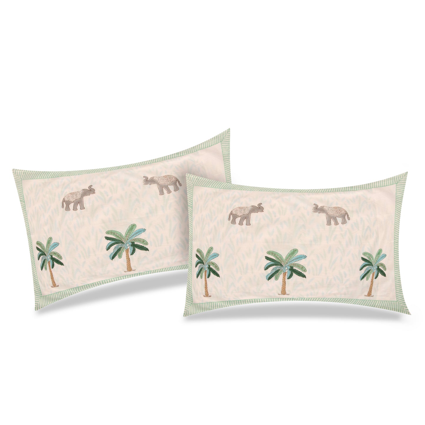 Udaipur Royalty: Palm & Elephant Bedspread