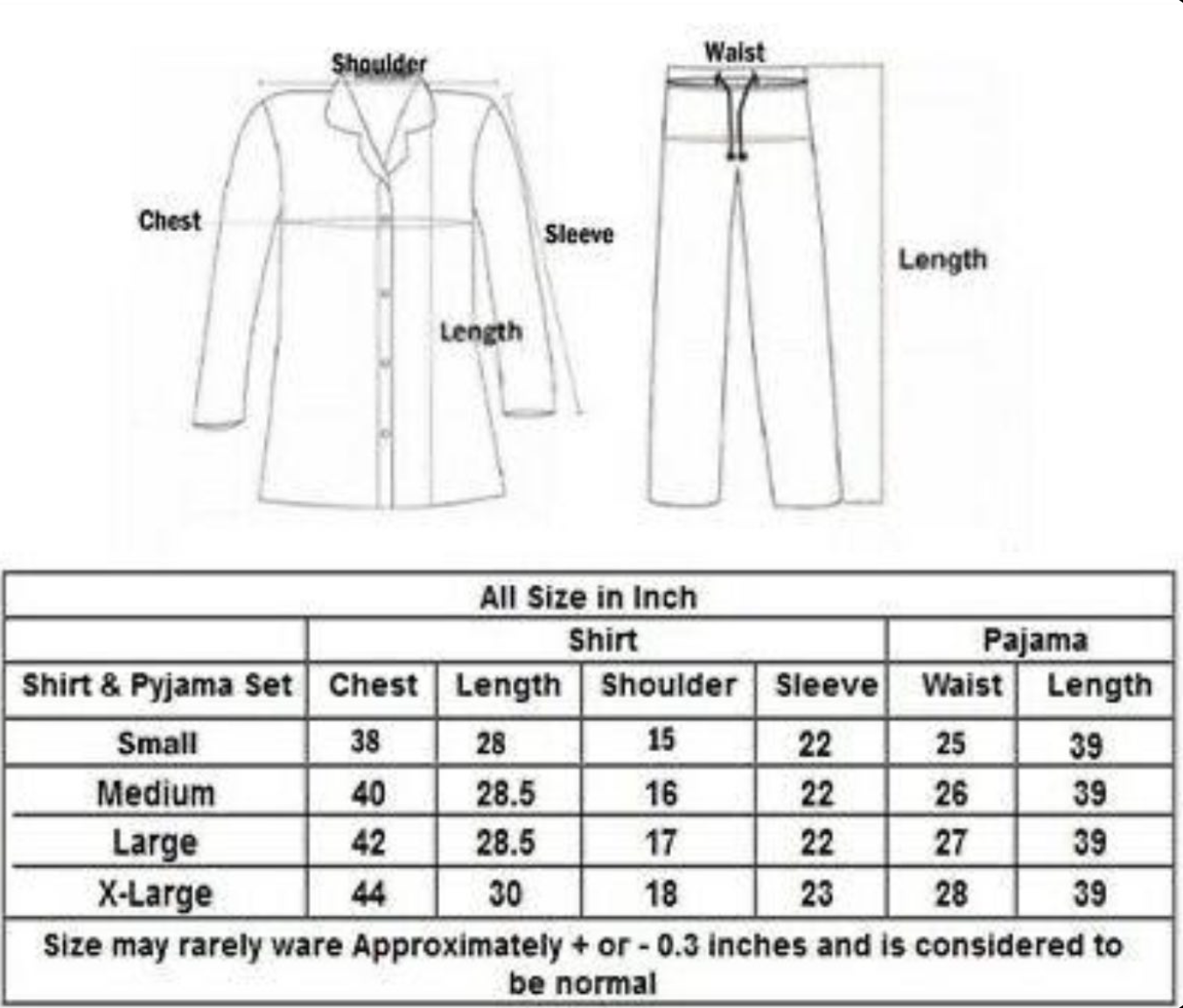 Blue Bloom: 3-Piece Women's Block Printed Pajama Set