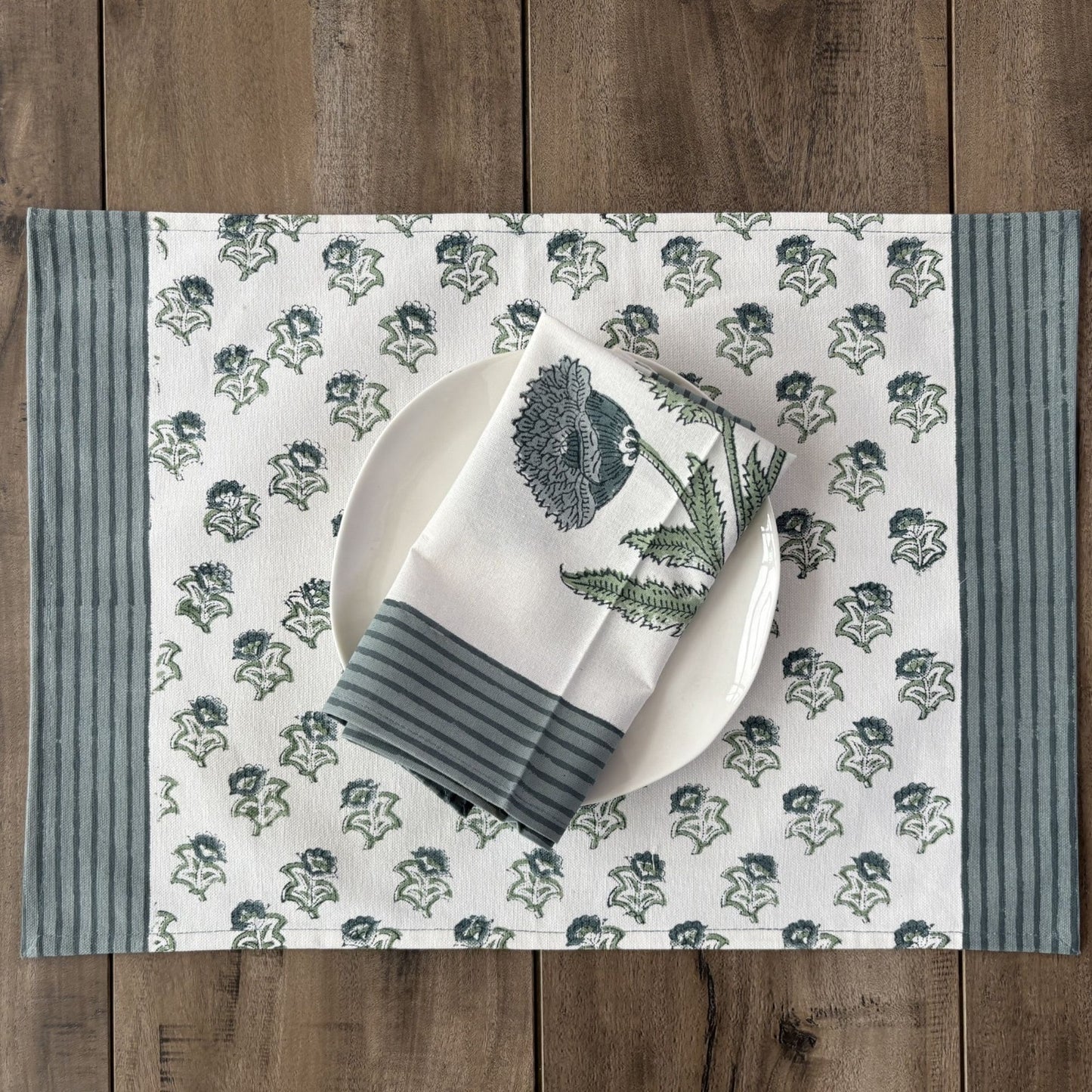 Heritage Bloom Placemat & Napkin Set