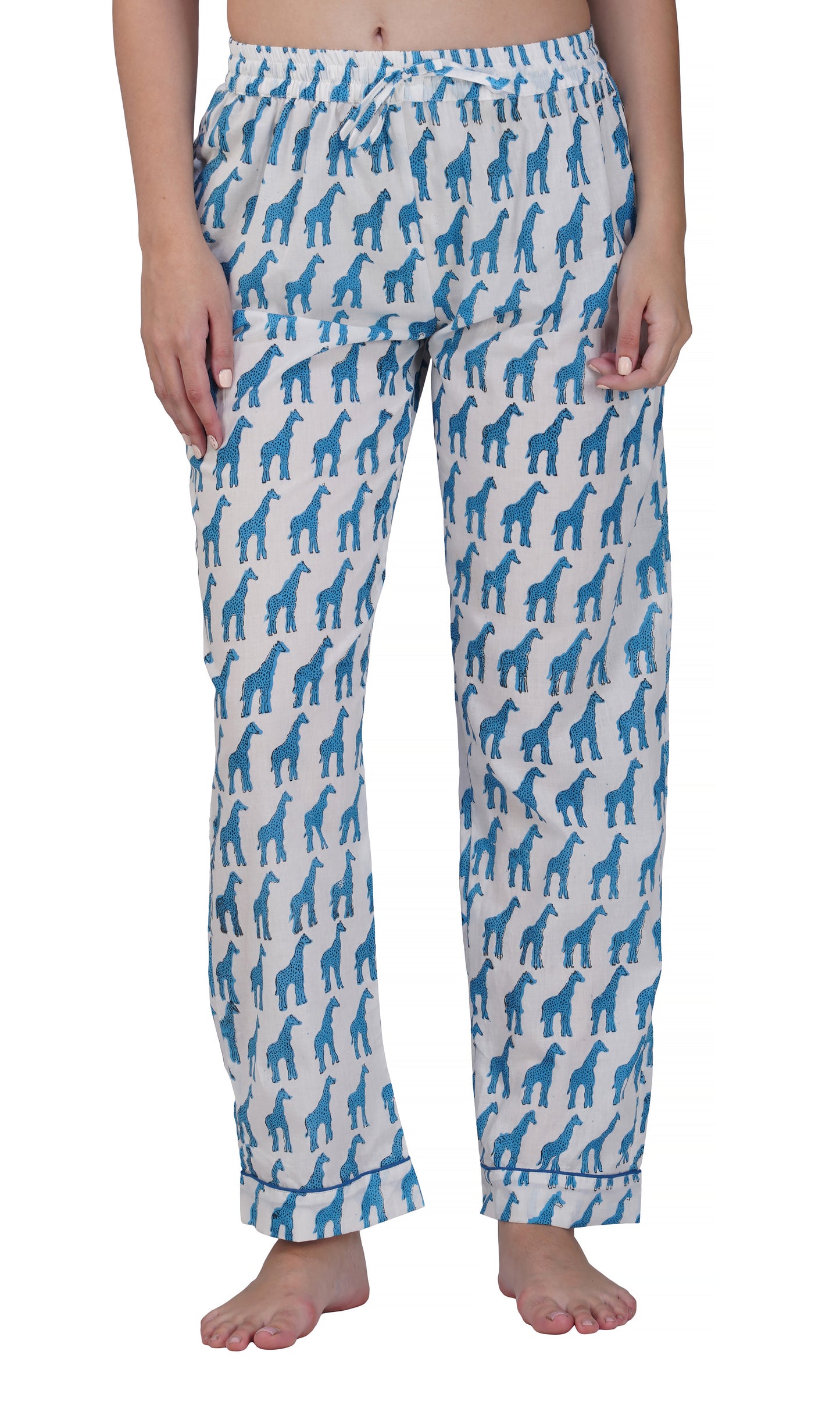 Desert Sky: 3-Piece Blue Camel Print Pajama Set