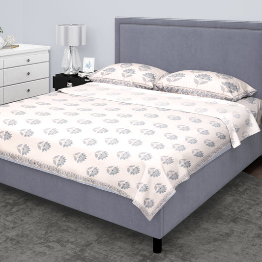Maharaja Blue Blossom Bedspread