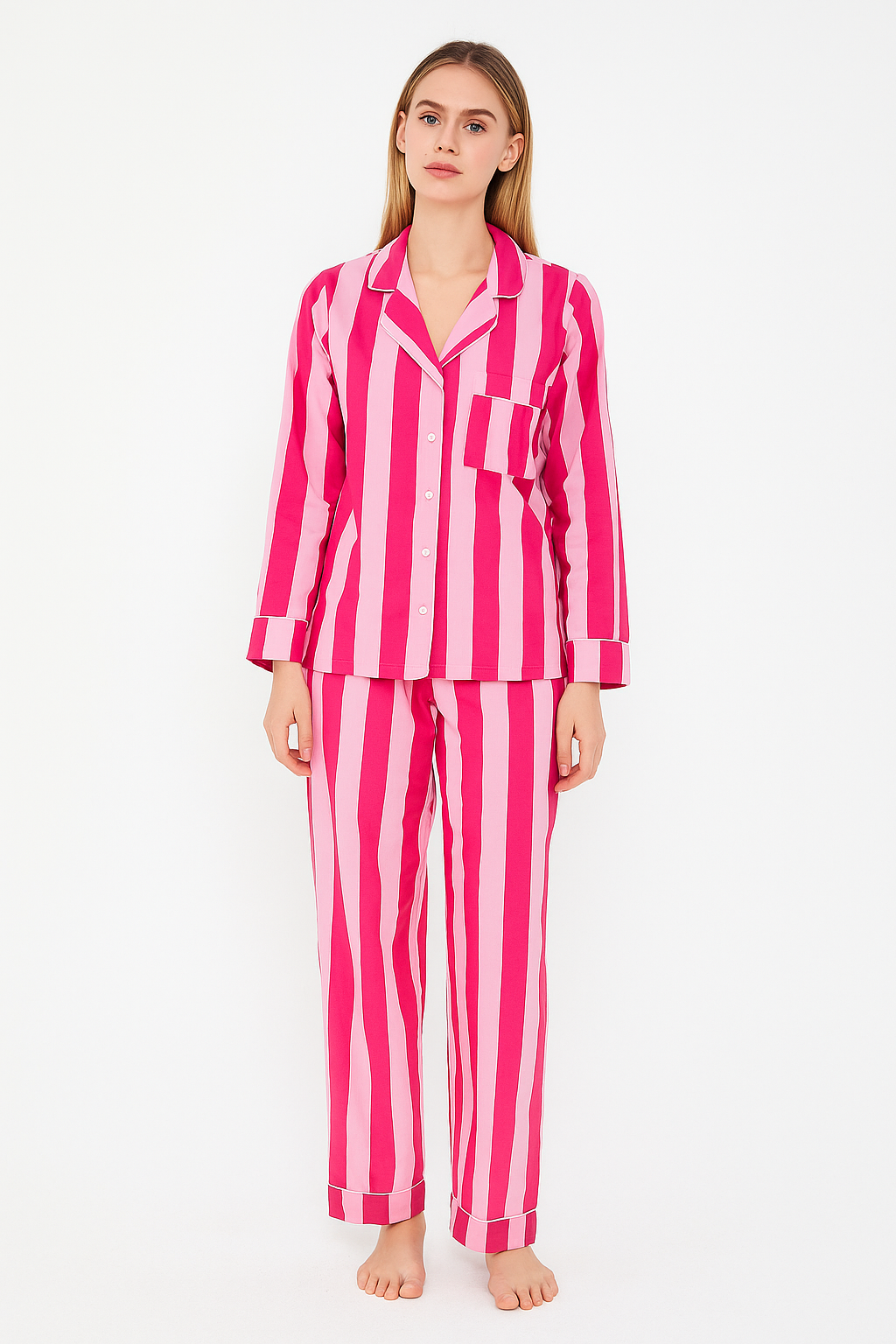 Candy Stripe Cotton PJ Set