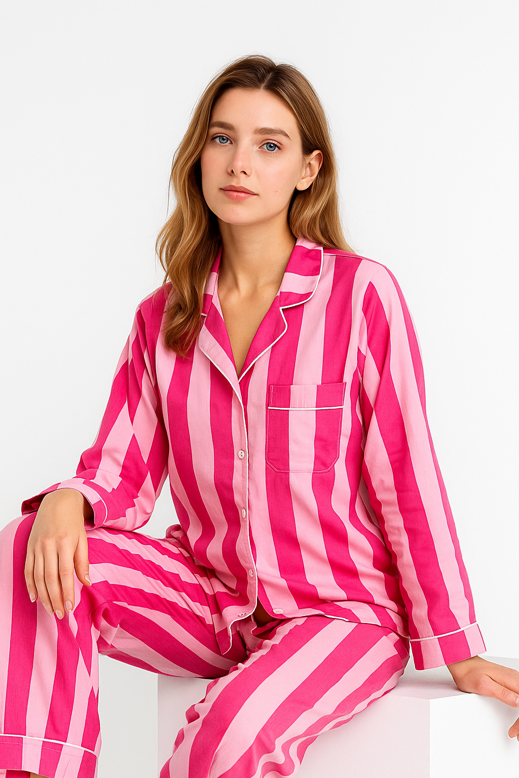 Candy Stripe Cotton PJ Set