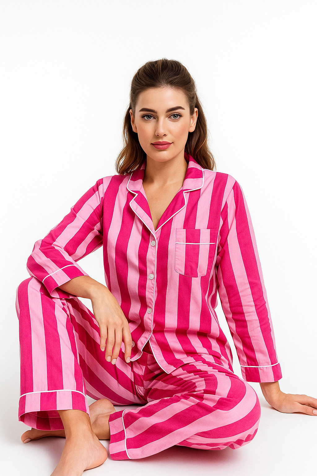 Candy Stripe Cotton PJ Set
