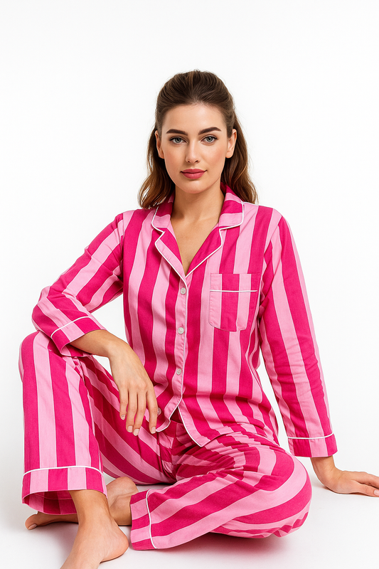 Candy Stripe Cotton PJ Set