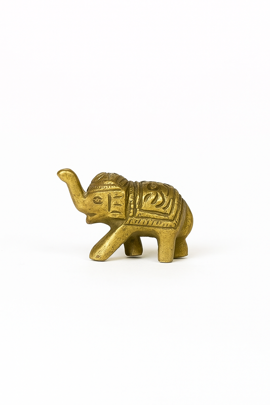 Trunk Blessings: Brass Elephant Holder