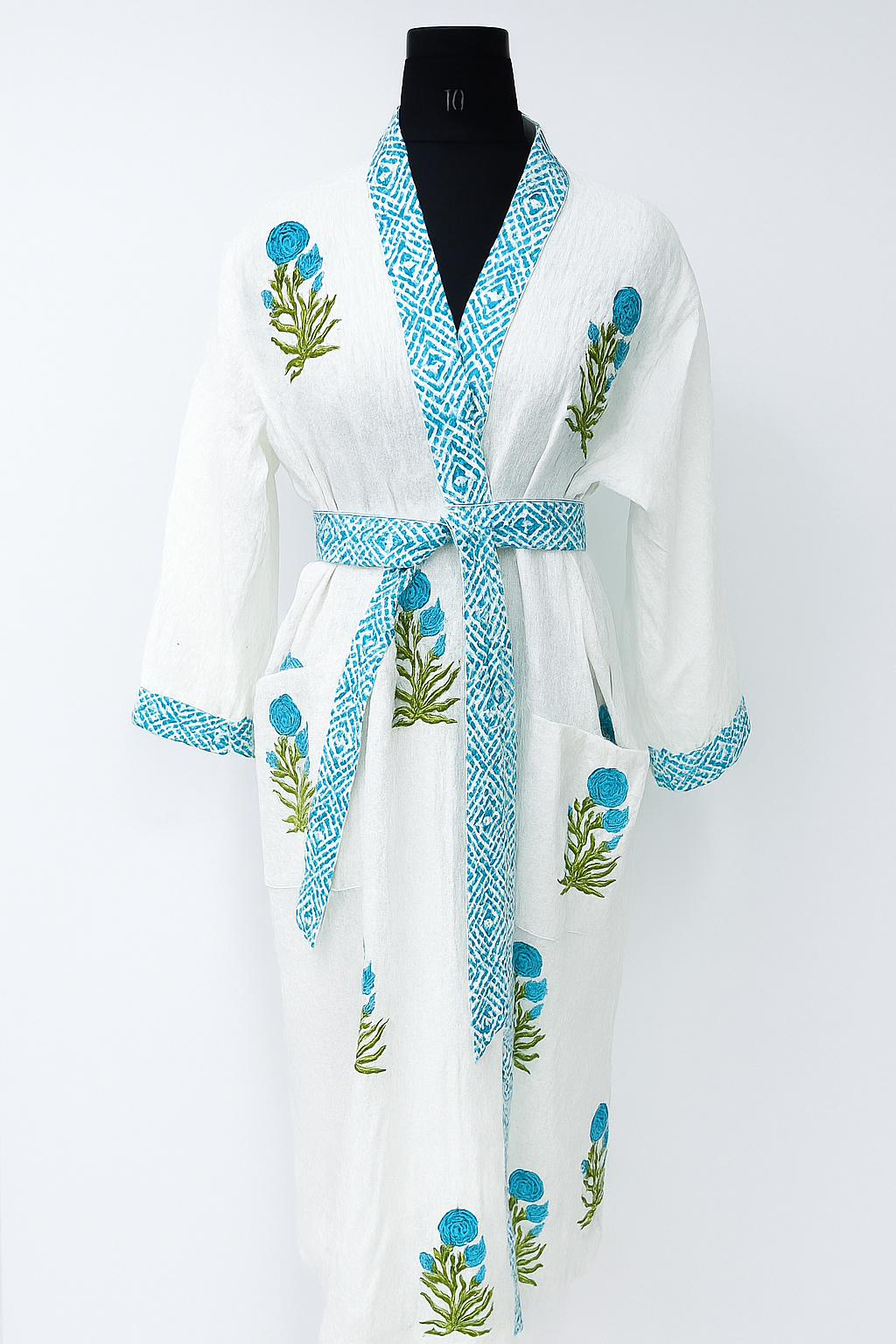 Aqua Garden Cotton Robe