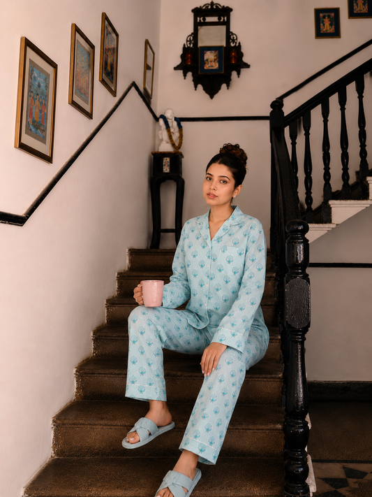 Aqua Shells Pajama Set