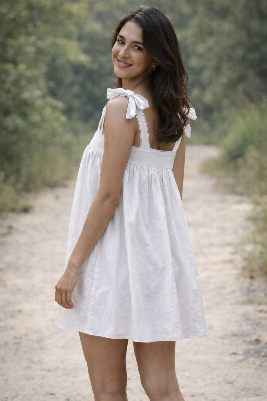 snowy Breeze Bow Dress