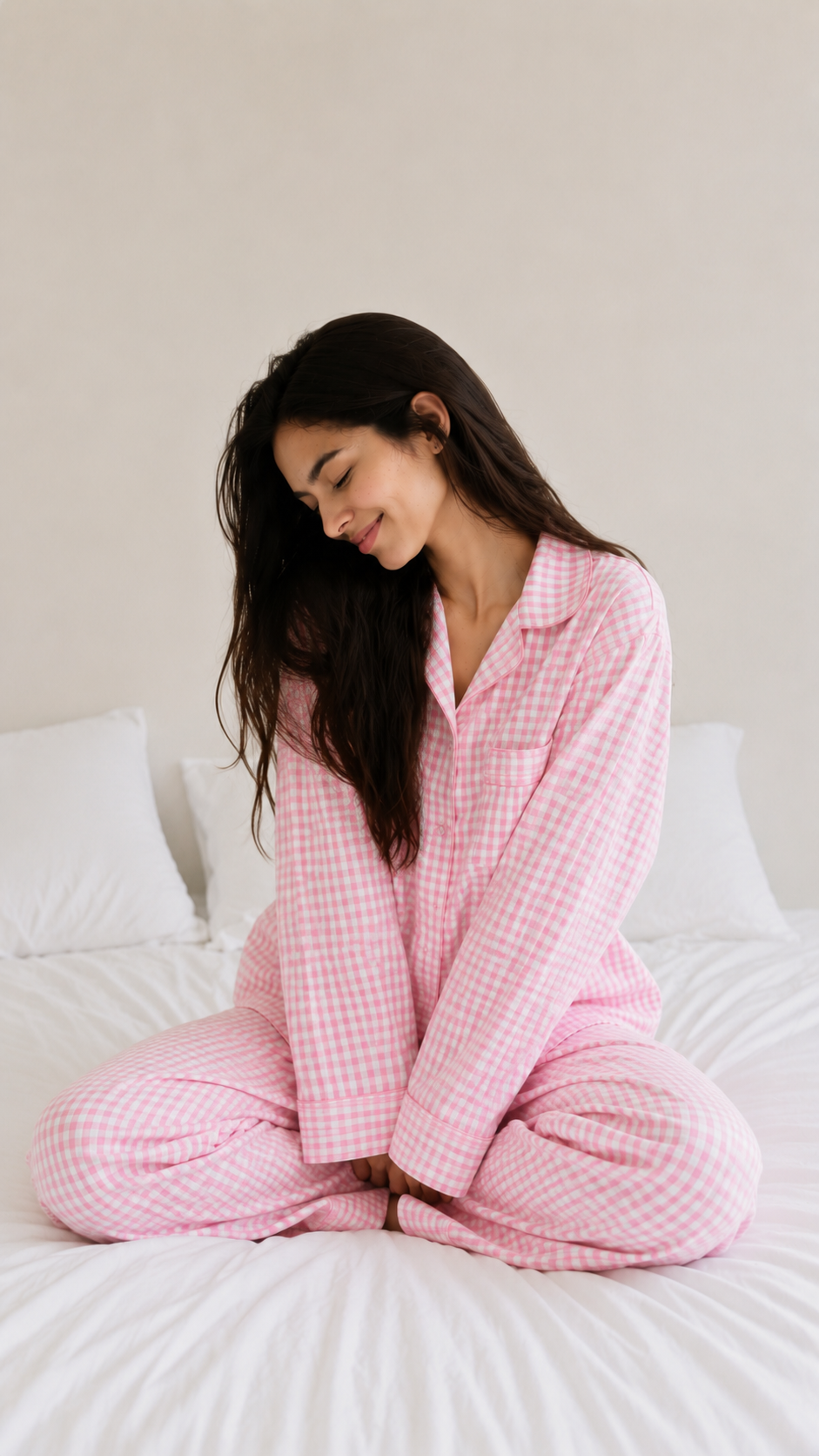 Pink Salt Gingham 2-Piece Loungewear Set