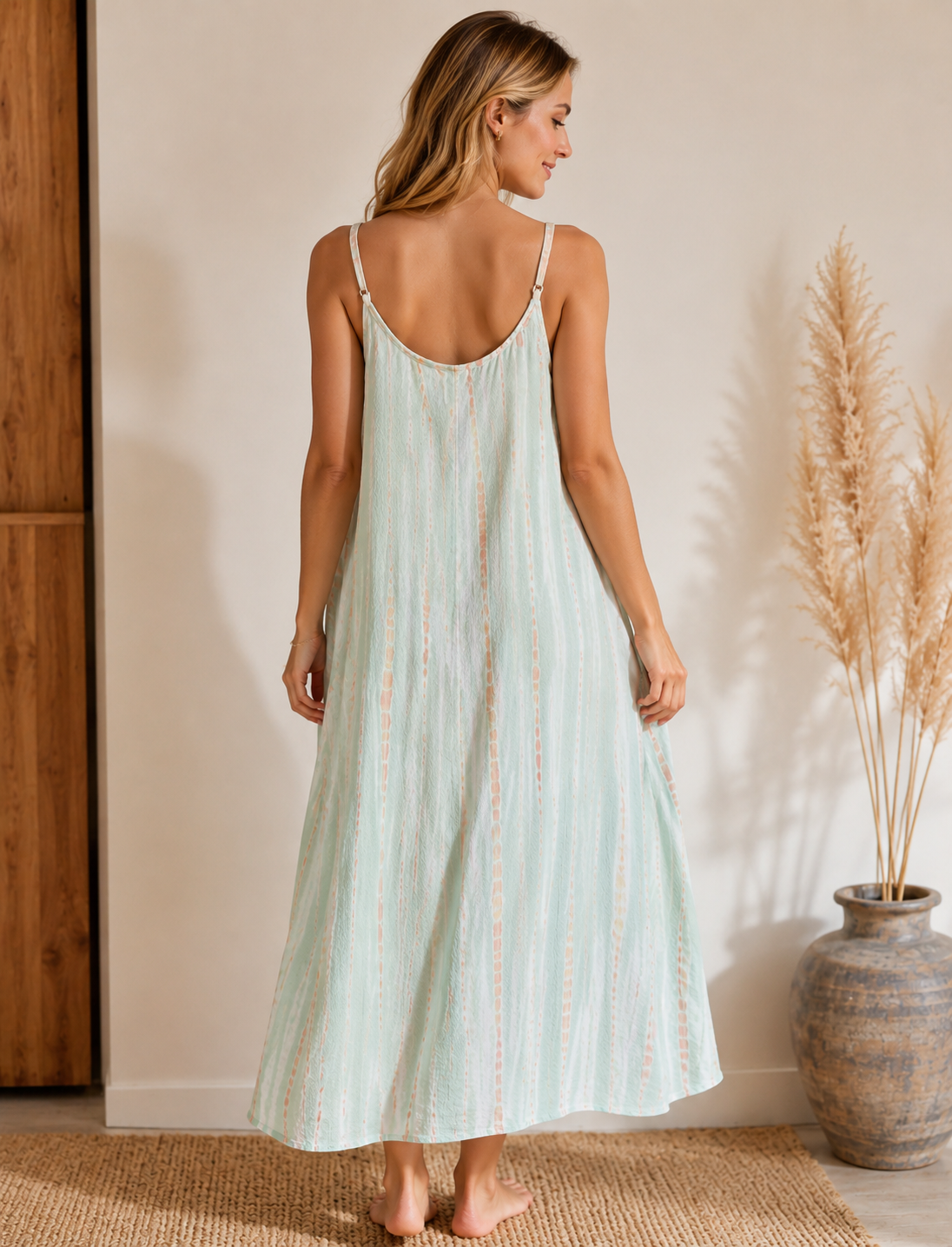 Sea mist shell maxi dress