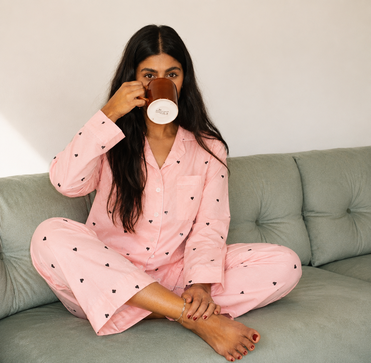 Noir Heart Pajama Set