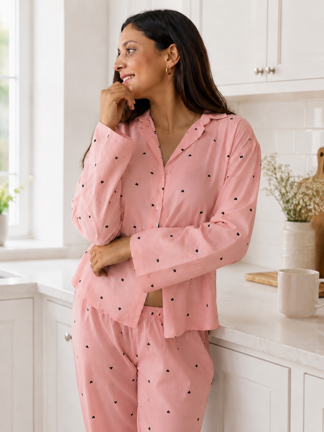 Noir Heart Pajama Set