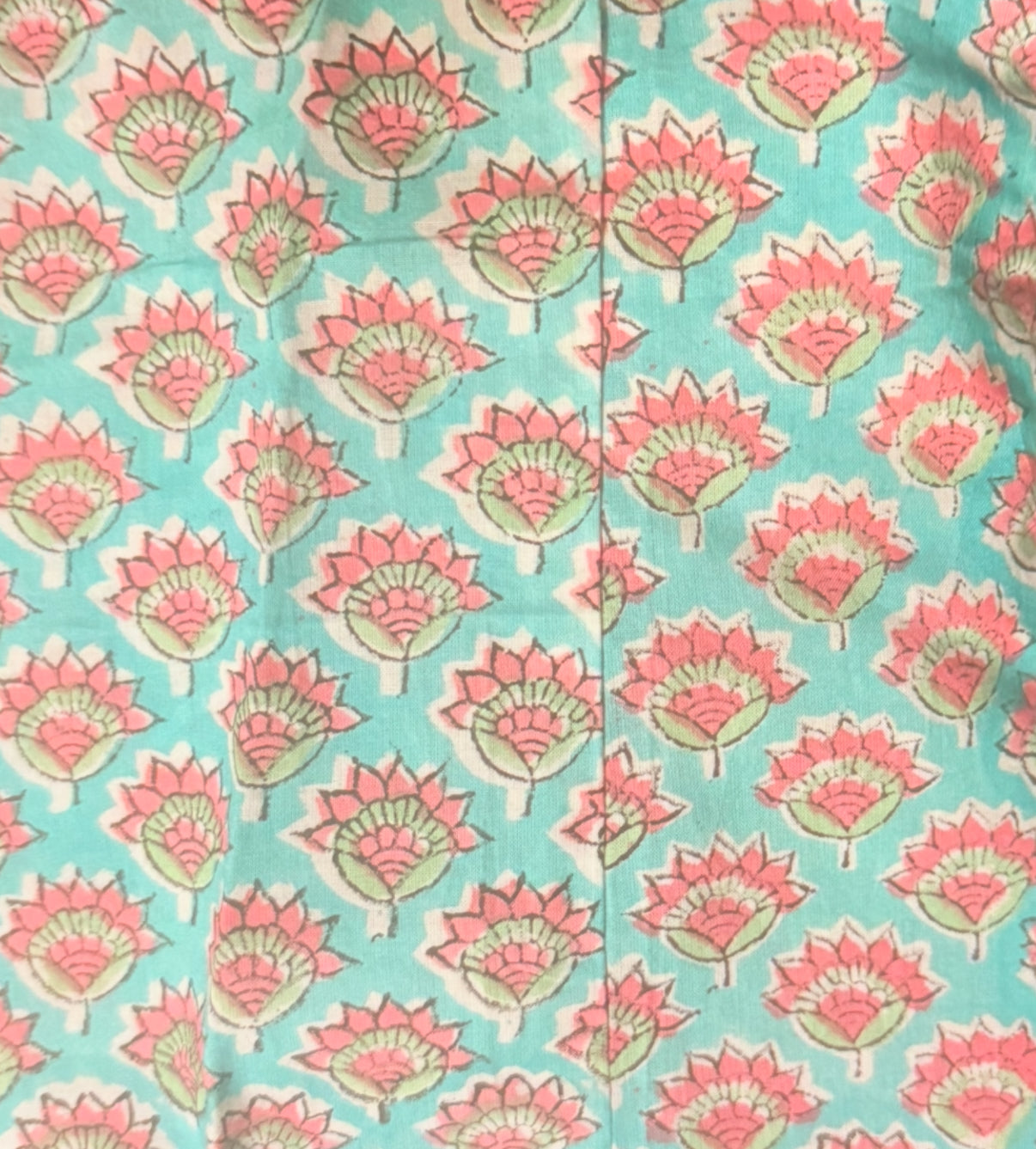 Azure Bloom Block Print Robe